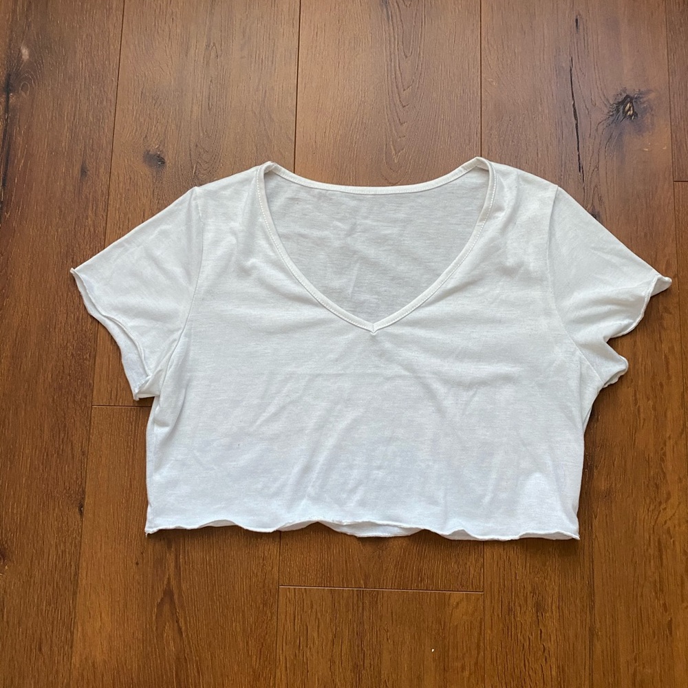 white flowy top